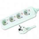 4 Way German Power Extension Strip Without Switch