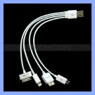 4 in 1 USB Multi Charger Cable for iPhone 5 5s 4s Samsung S3 S4 S5 Note 2 Note 3