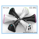 5.1A 3 USB CE FCC Car Charger