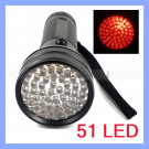 620nm Red Emitting 51 LED Flashlight Infrared Torch for Hunting Light