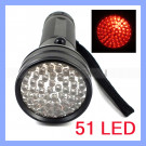 620nm Red Emitting 51 LED Flashlight Infrared Torch for Hunting Light