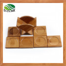 6PCS Bamboo Coaster Set Tea Cup Mat