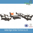 Aluminum Frame Rattan Furniture Italian Design Sofa