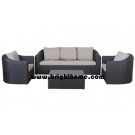 Aluminum Patio Rattan Outdoor Garden Sofa