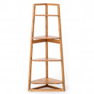 Bamboo 4 Tiers Corner Shelf / Corner Rack for Household