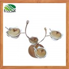 Bamboo Ceramic Seasoning Jar Set of 4PCS