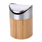 Bamboo Mini Waste Basket for Household or Office