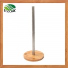 Bamboo Stainless Steel Table Paper Roll Rack