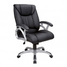 Black Color PU Leather Manager Swivel Office Chair (FS-8714B)