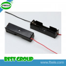 Black Plastic Round Battery Holder with Wire