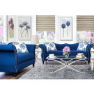 Blue Sofa Set Fabric Sofa Set (L. A07)