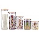 Borosilicate Glass Canister with Bamboo Lid