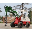 CE Approved Multifunctional Articulated Mini Wheel Loader with Auger