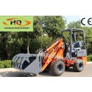 CE Certificated Mini Wheel Loader (HQ908) with Grapple Bucket