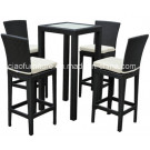 CF785 Modern Outdoor Rattan Bar Stool Set Furniture