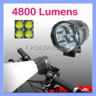 CREE Xml T6 4 LED 4800 Lumens Front Bicycle Light Cycle Light for Camping Mountaining