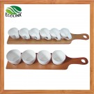 Ceramic Coffee Cup Set with Bamboo Base