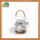 Ceramic Drink Set with Iron Stand