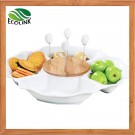 Ceramic Fruit Plate/ Dessert Dish with Fruit Fork