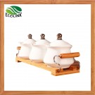Ceramic Jar Pots with Bamboo Stand