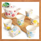 Ceramic Tea Set with Bamboo Tray