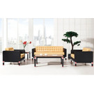 China Manufacturer Office Furniture Modern Design Colorful Genuine Leather Sofa Set