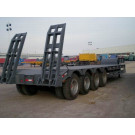 Cimc 4 Axles Construction Machinery Transportation 80ton Low Bed Semi Trailer