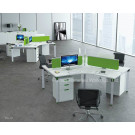 Contemporary Small Modular Office Cubicle 120 Degree Workstation Furniture (HF-YZDA012)