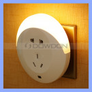 Creative Multi-Function Light Sensor LED Night Light with Plug Sockets