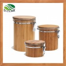 Customize Bamboo Airtight Canister Set for Food Storage