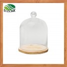 Decorative Glass Cover with Bamboo Base