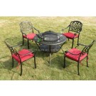 Dining Casting Aluminum Patio Furniture BBQ Round Table Aluminum Chair (SZ215; SD515)