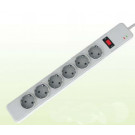 Electrical Socket, with Surge Protection, Schuko Type, 6 Outlet