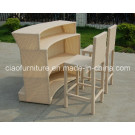 F-8019 Garden Bar Furniture Outdoor Bearch Rattan Bar Set