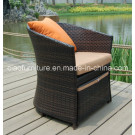 F-K-9082 Outdoor Garden Rattan Armchair with Wicker Ottoman