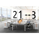 Fashion Style Office Bench Table Workstation for Staff Furniture (HF-YZK10)