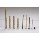 Flat Head Six Lobe Concrete Screw Yellow Zinc