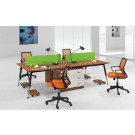 Four Seat Staff Straight Top Laminate Office Table (HF-CD0144)