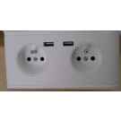 French Type USB Wall Socket, Poland USB Wall Socket