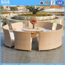 Garden Dining Set Round Chair and Table Wicker Furniture