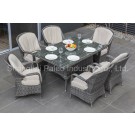 Garden Furniture Outdoor Rattan Patio Wicker Dining Table and Chair (PAD-1608)