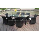 Garden Furniture Outdoor Wicker Rattan Table and Chair (PAD-019)