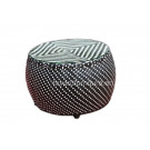Garden Furniture Rattan Wicker Glass Top Garden Table (C086)