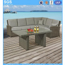 Garden Leisure Furniture Half Round Wicker Rattan Corner Sofa Set