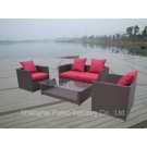 Garden Outdoor Patio Wicker Rattan Sofa Set (PAS-043)