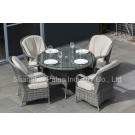 Garden Patio Wicker Rattan Outdoor Dining Table and Chair (PAD-1607)