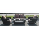 Garden Rattan Patio Outdoor Wicker Sofa Set (PAS-046)