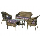 Garden Wicker Leisure Furniture Outdoor Patio Rattan Sofa Set (PAS-1510)