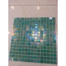 Glass Mosaic, Green & Rainbow Swimming Pool Mosaic