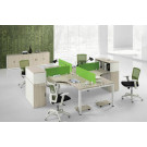 High Class Fashion Color Style Workstation with Side Cabinet (HF-CA004)